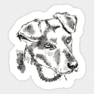 Jack Russell Terrier T-Shirt Dog Lovers Art Sketch Graphic Tee Shirt Sticker